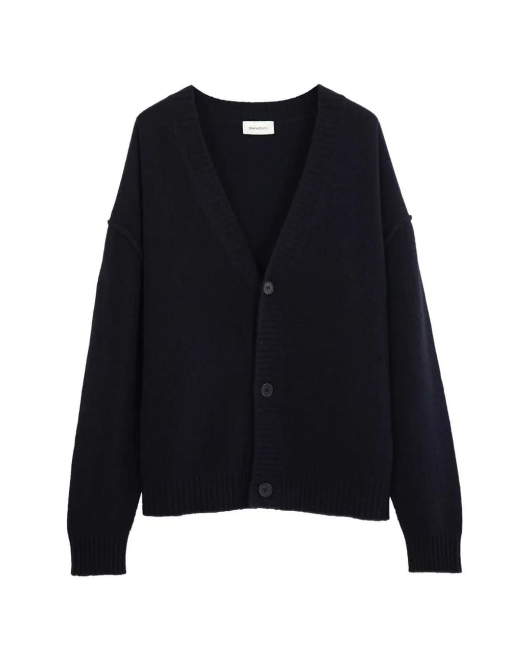Diana Studio Black V-Neck Knitted Cardigan for men