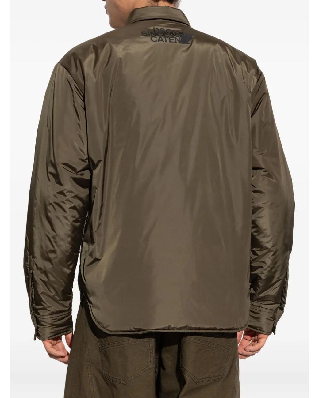 DSquared² Green Buttoned Flap-Pocket Jacket for men