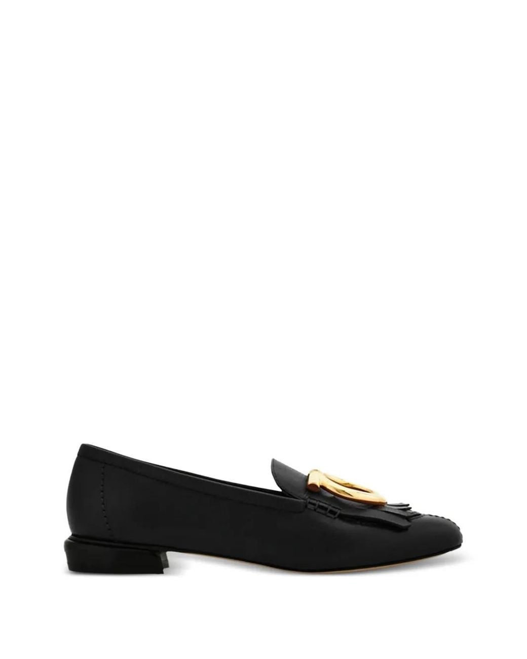 Ferragamo Black Mocassins Silvy À Franges