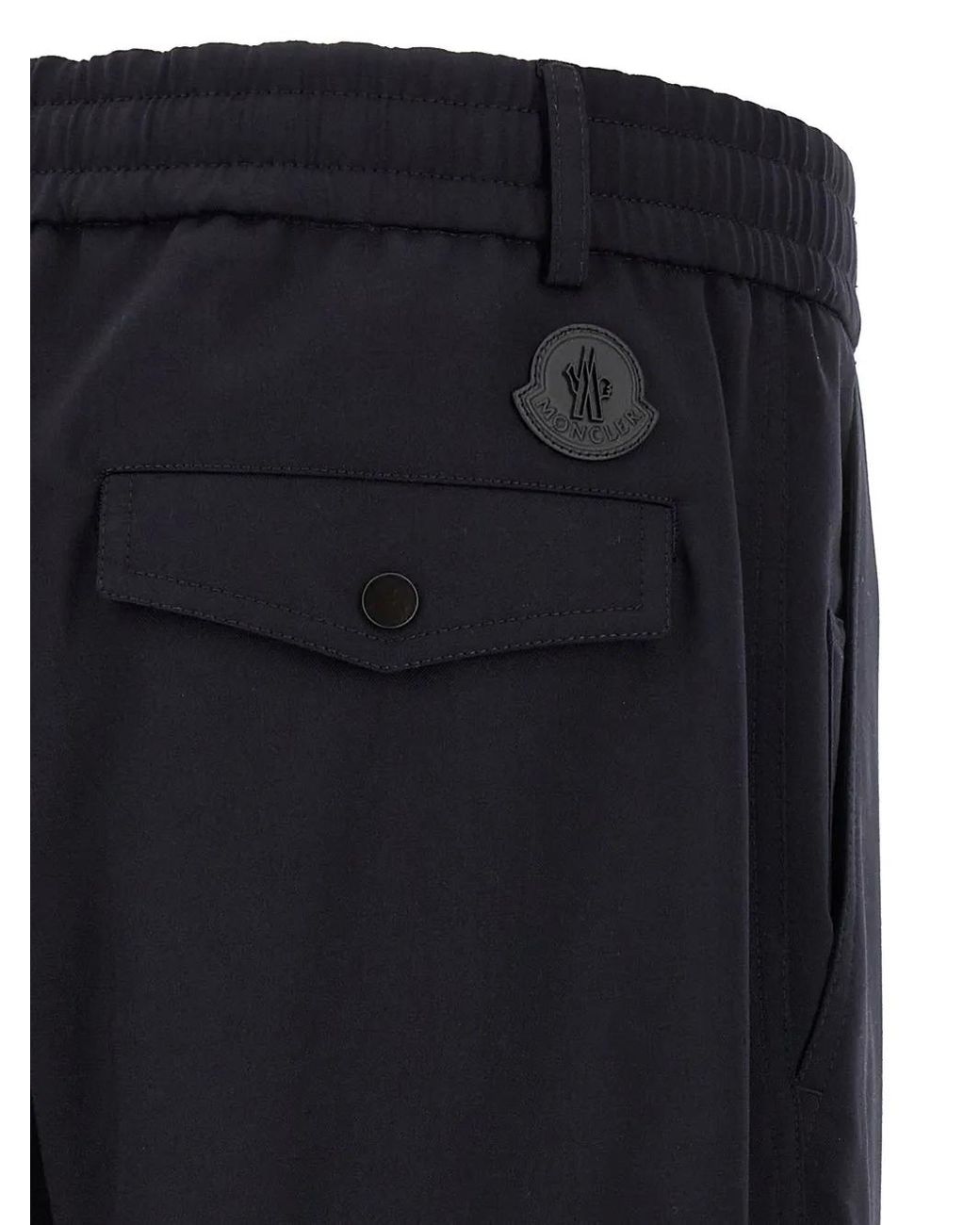 Moncler Blue Straight Leg Pants for men