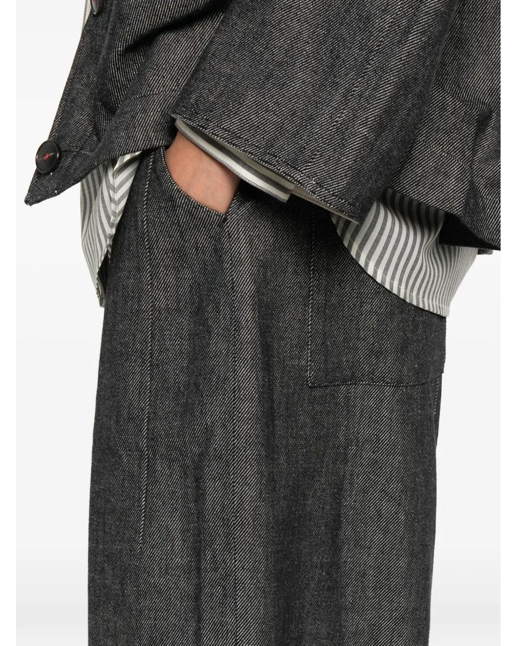 SOH Gray Belt-Loop Wide-Leg Jeans