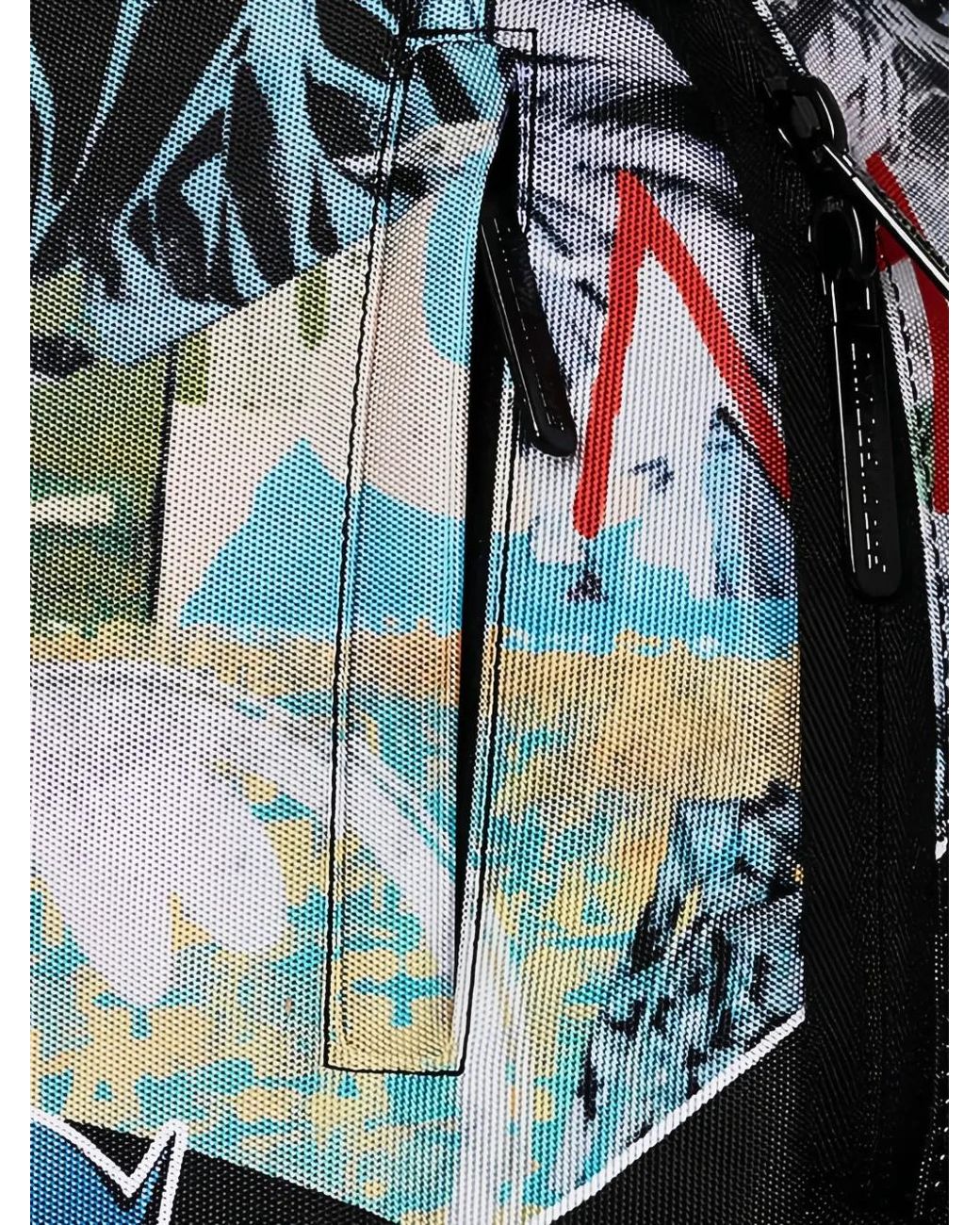 Sprayground Blue Batman Collage Shark Backpack for men