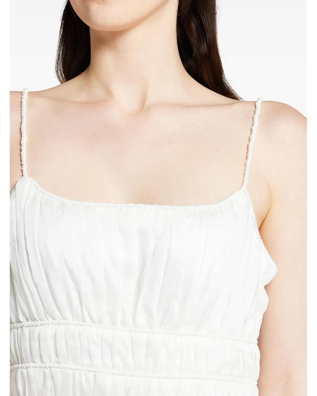 Aje. Yellow Ruched-Detailing Dress