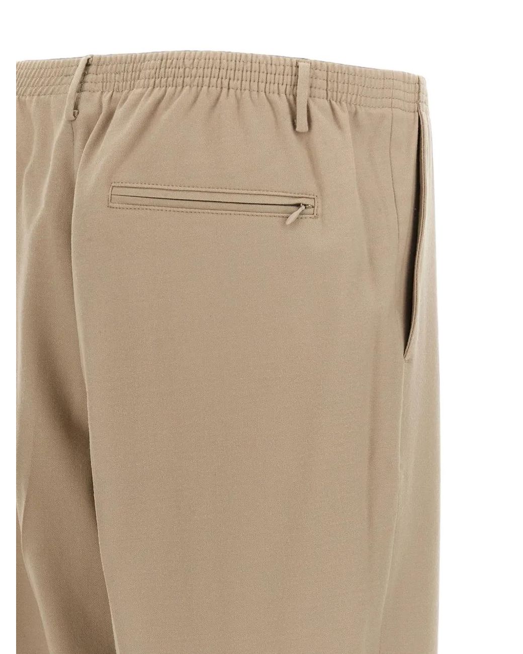 Cellar Door Natural Ezio Pleated Trousers for men