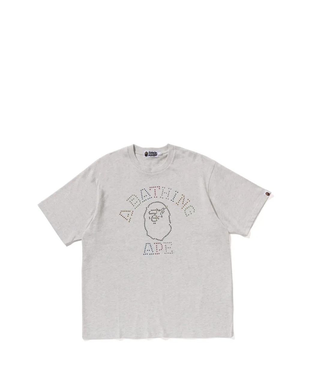 A Bathing Ape White Rhinestone-Embellished Ape Head T-Shirt for men