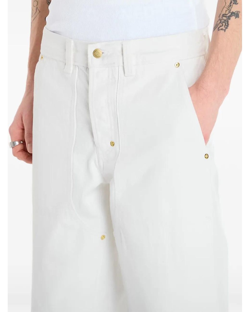 Dickies White Selvedge Double-Knee Jeans for men