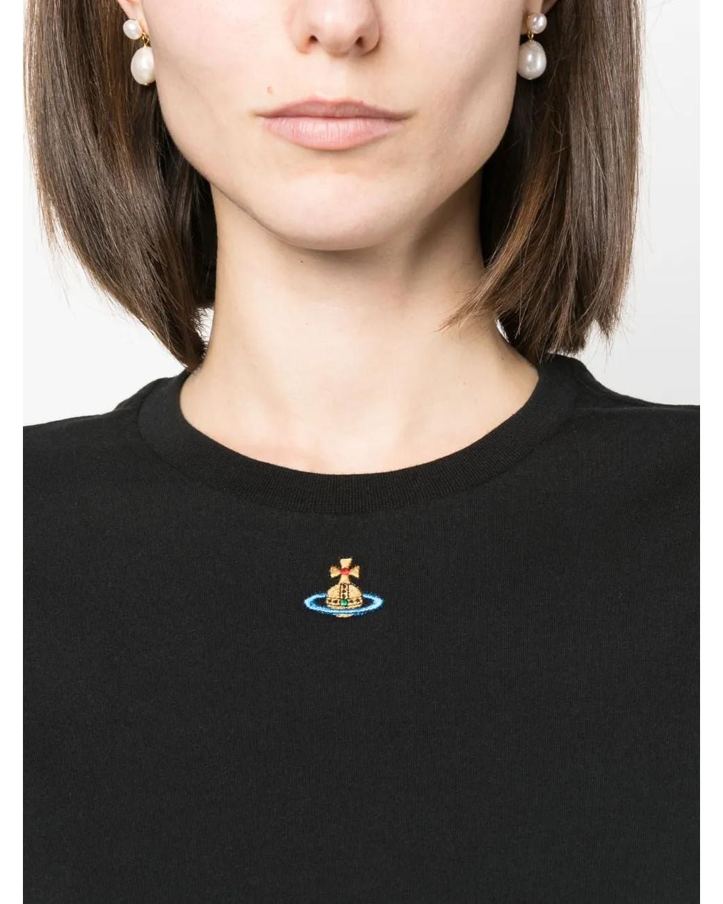 Vivienne Westwood Black Logo Cotton T-Shirt