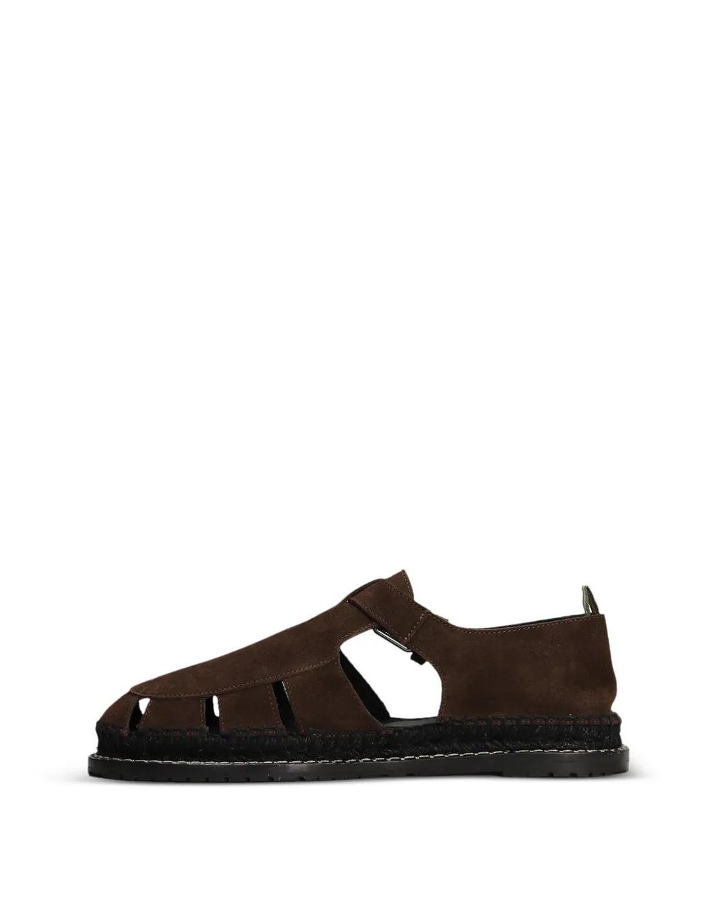 Castaner Black Fito Buckle-Fastening Cutout Espadrilles for men