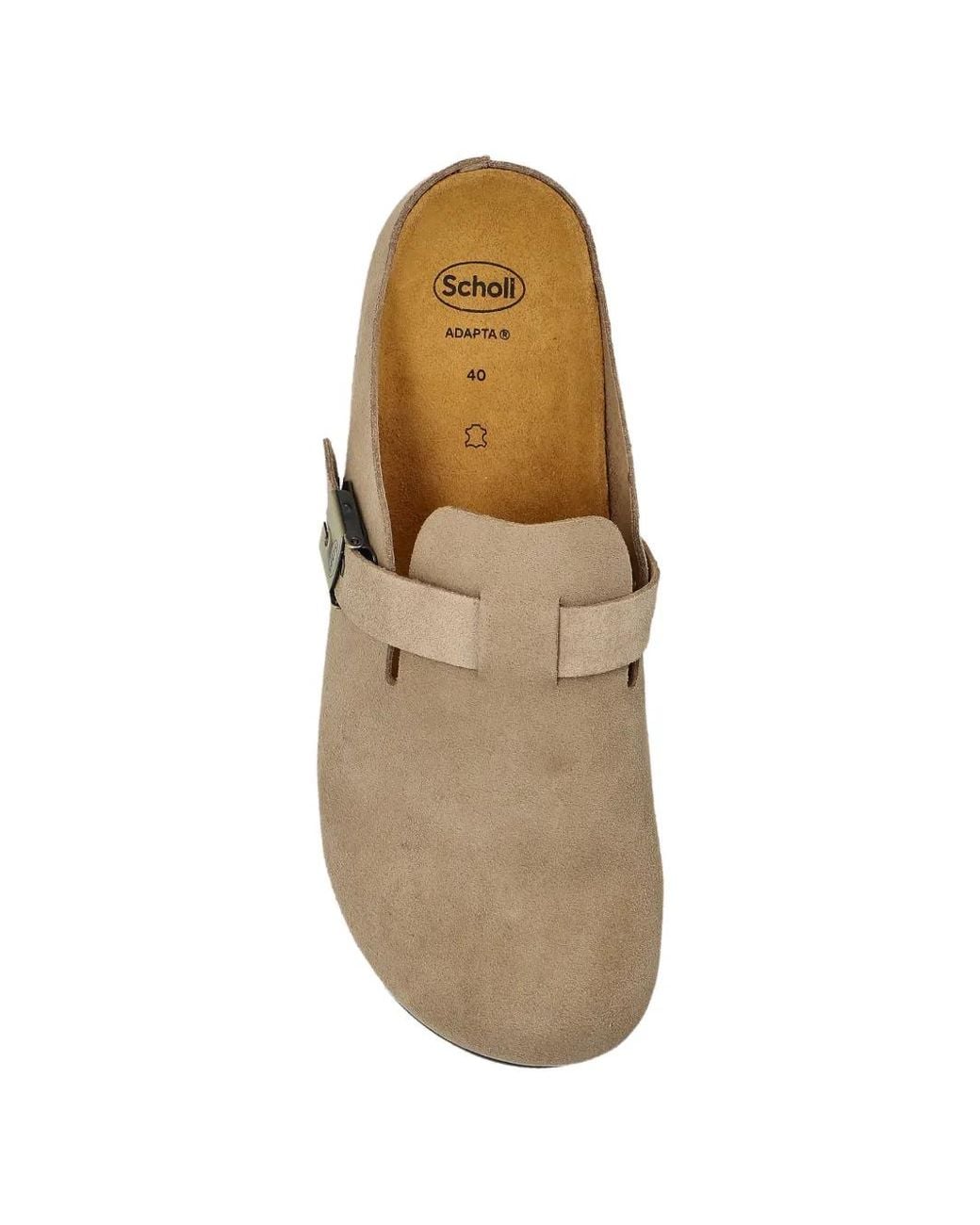 Scholl White Mules Grace À Boucle