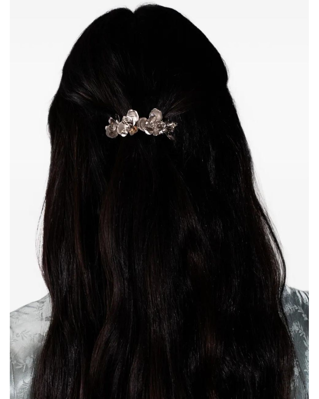 Jennifer Behr Metallic Larena Floral Headband