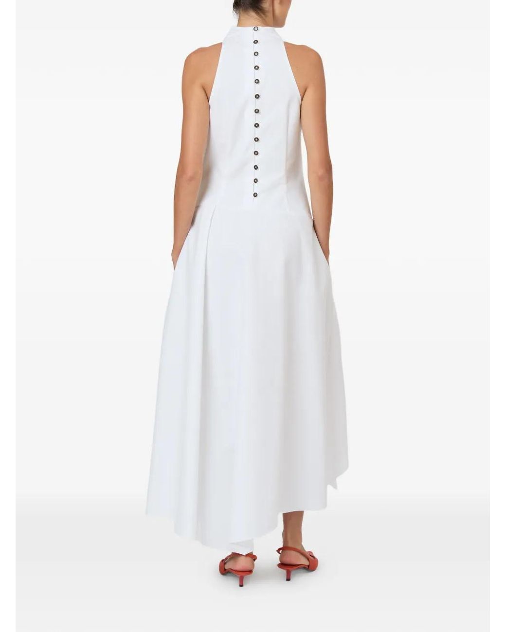 Rosie Assoulin White Dropped & Dramatic Dress