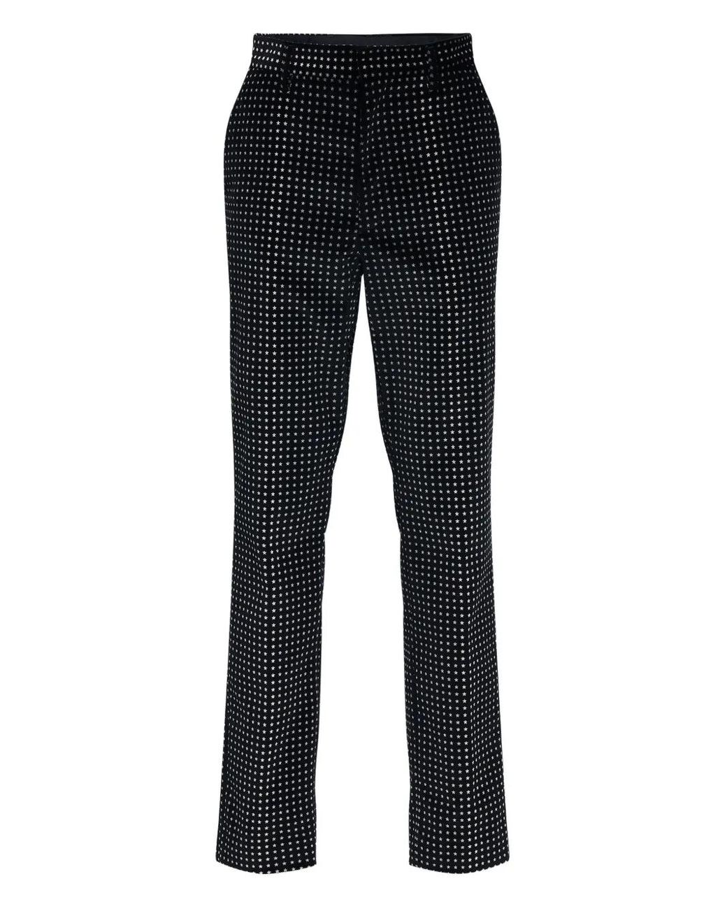 MM6 by Maison Margiela Black Star-Print Tailored Trousers for men