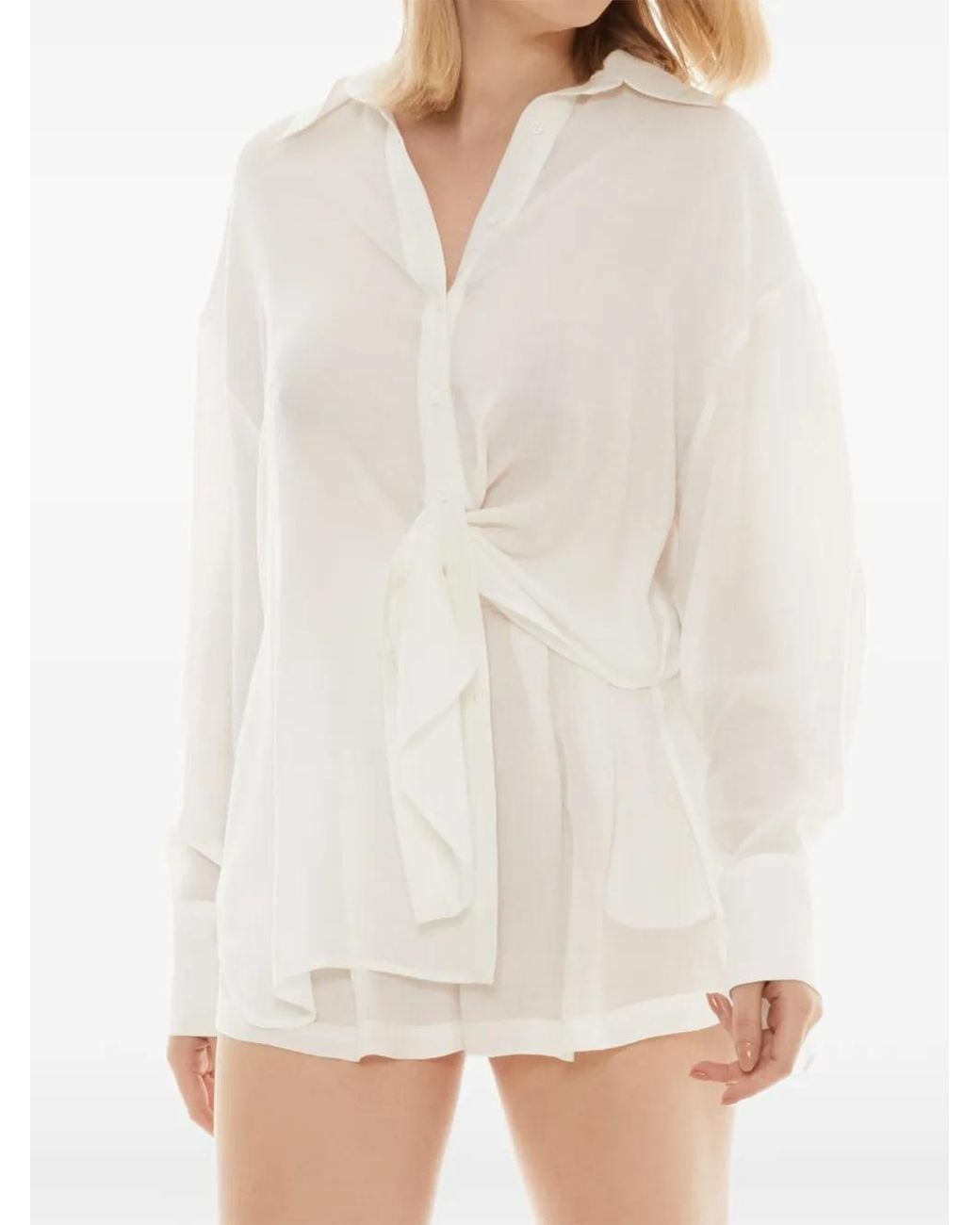 Tessitura Body Couture White Middle Cut Shirt