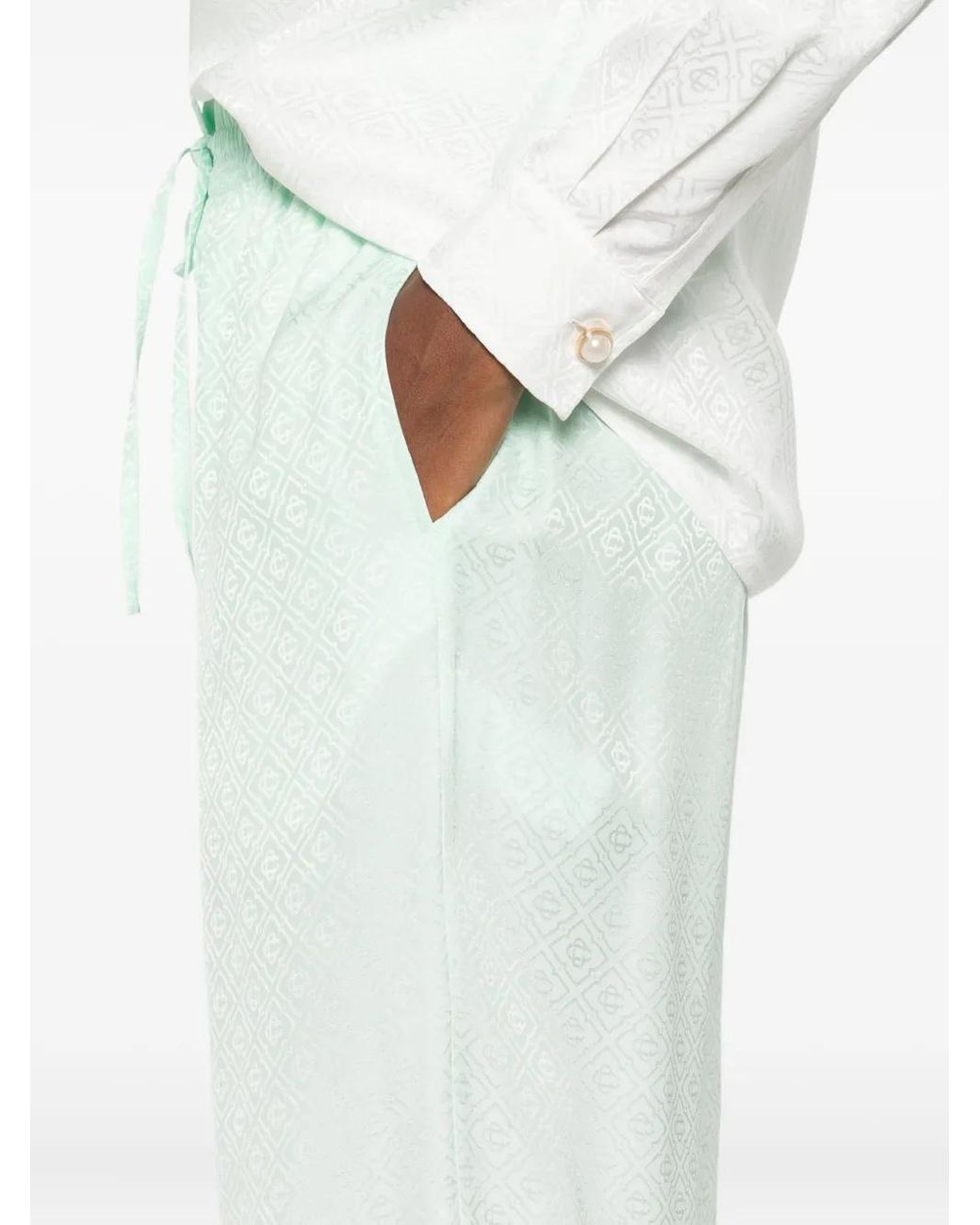 Casablanca White Faded Effect Pants