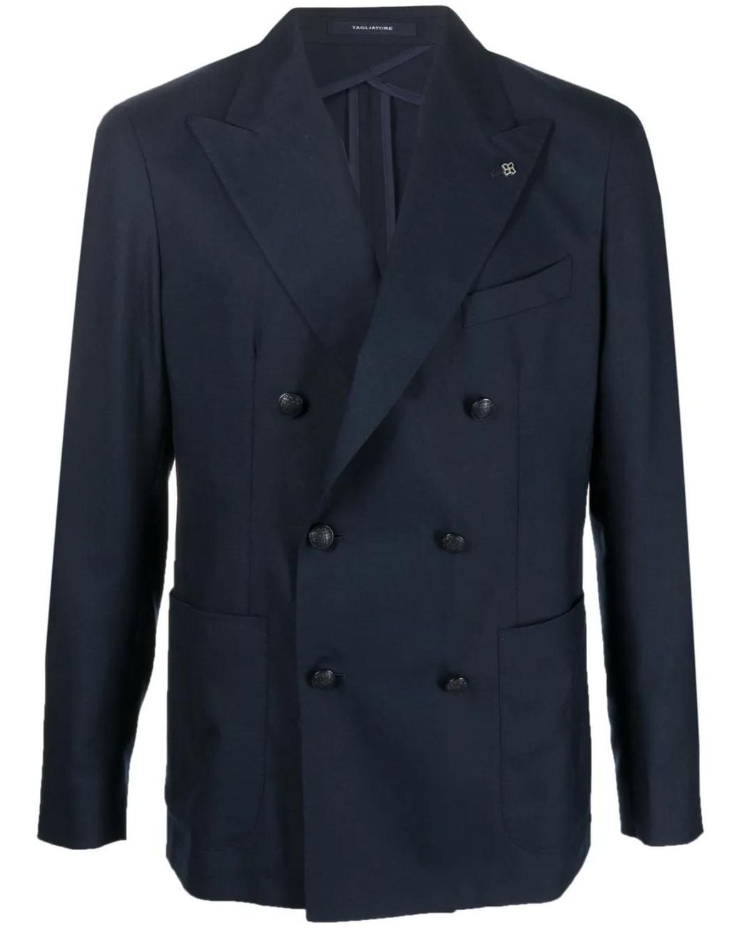 Tagliatore Blue Double-breasted Jacket for men