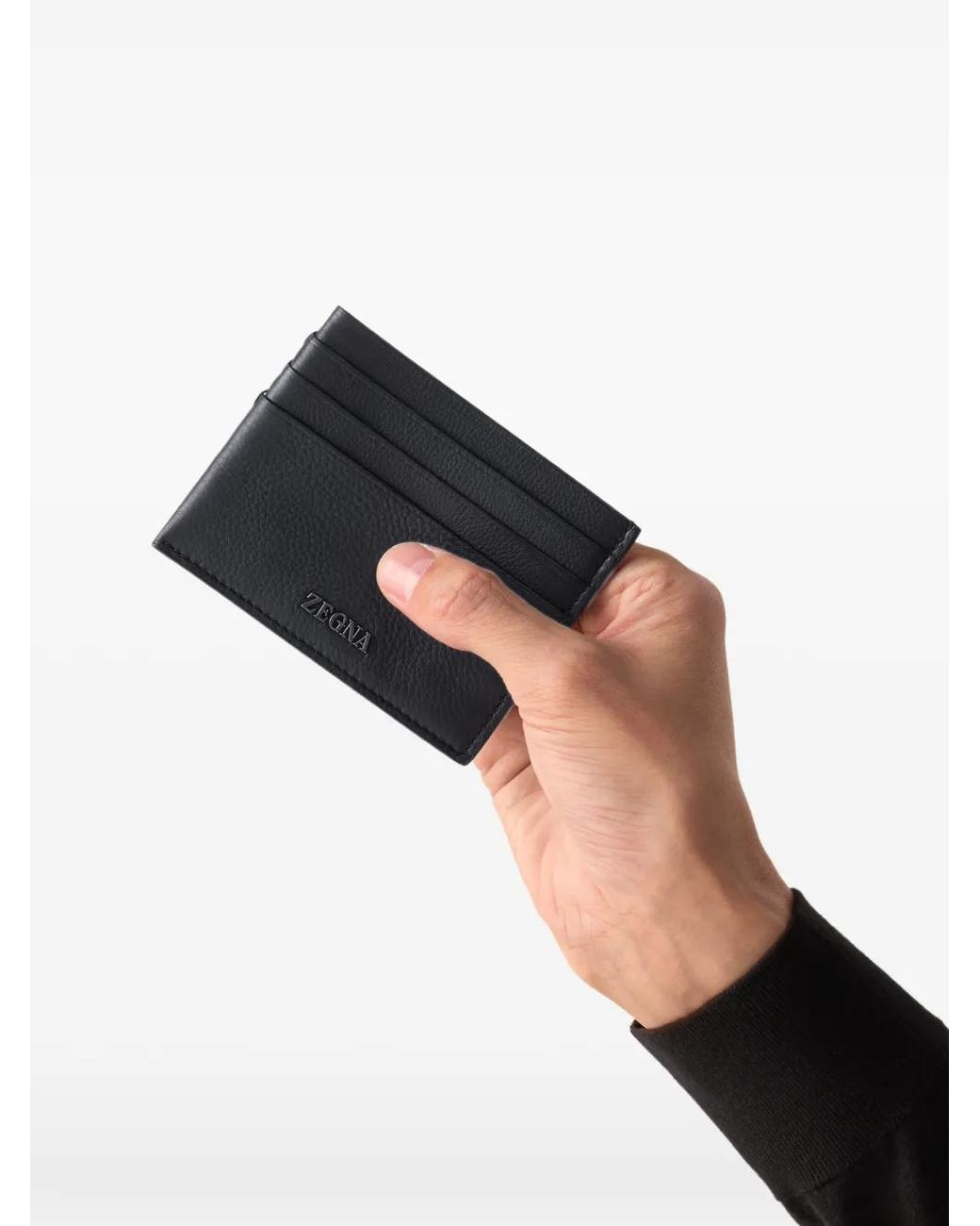 Zegna Black Secondskin Card Case for men