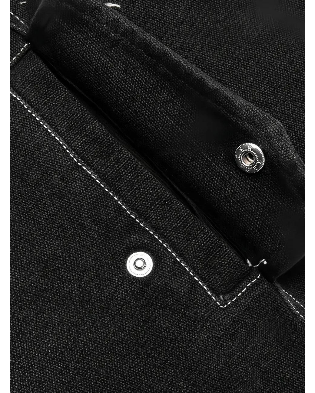 JUNGLES Black Jean Sun Bleached Slant for men