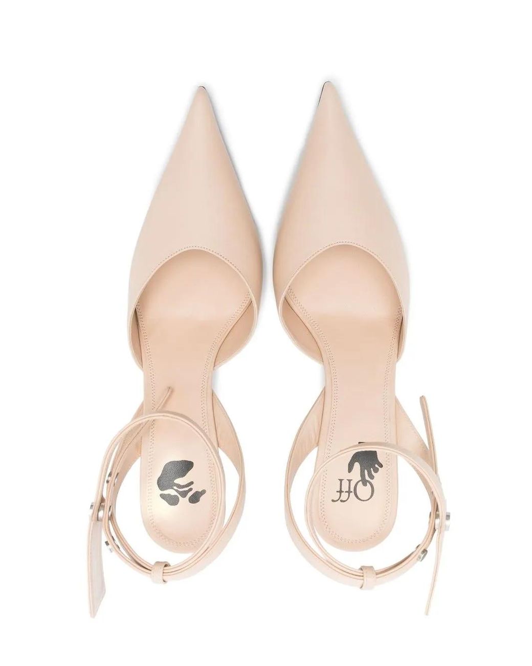 Off-White c/o Virgil Abloh White Pointed-Toe Heeled Pumps
