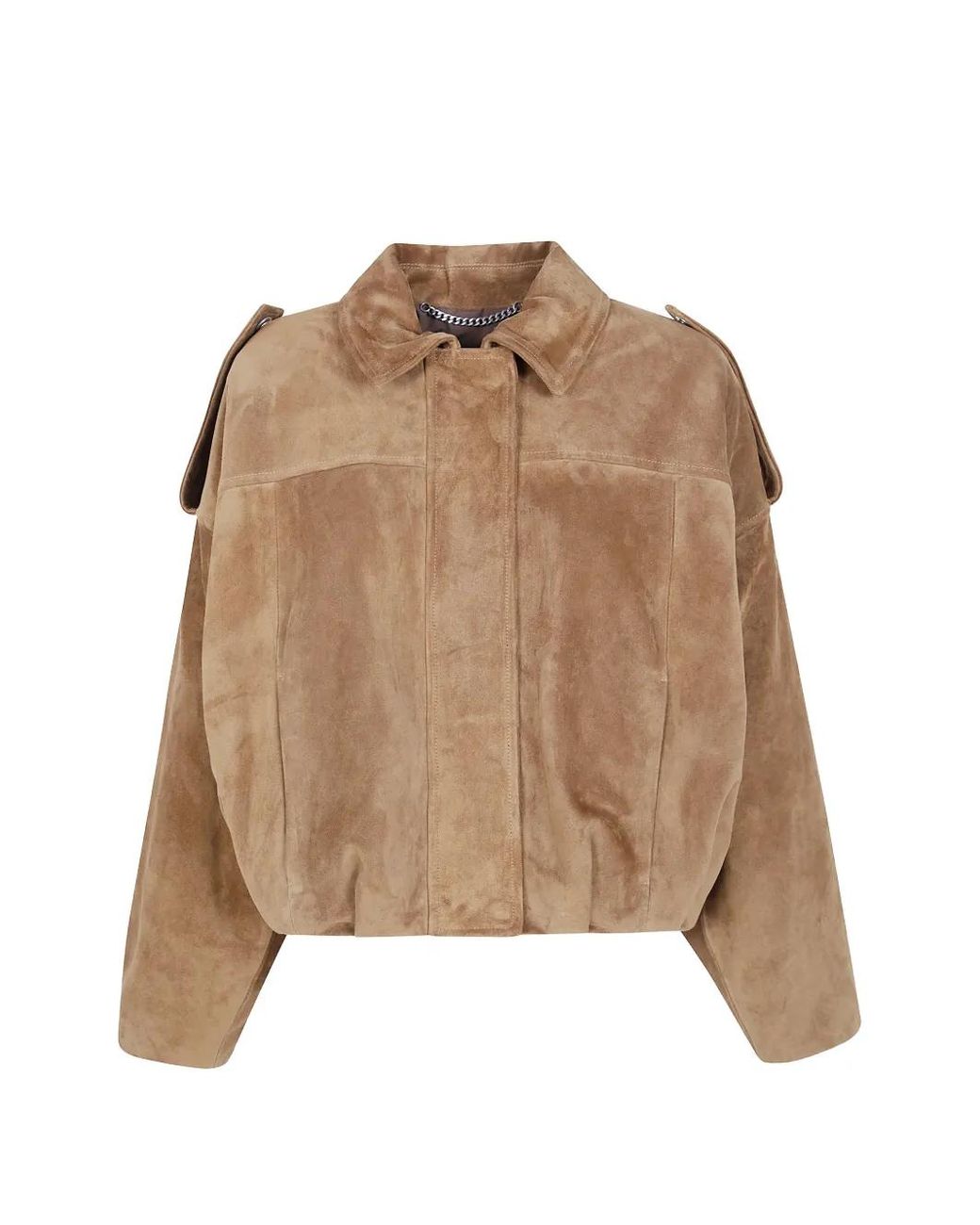 Emmeci Natural Adele Suede Epaulette Jacket