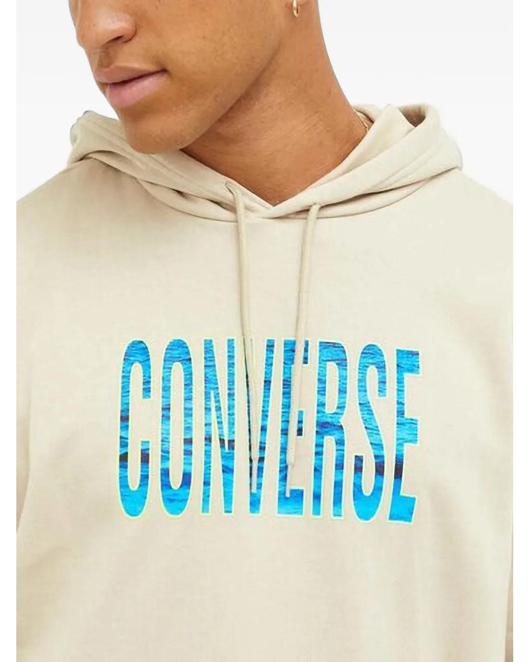 Converse Natural Logo-Print Hoodie for men