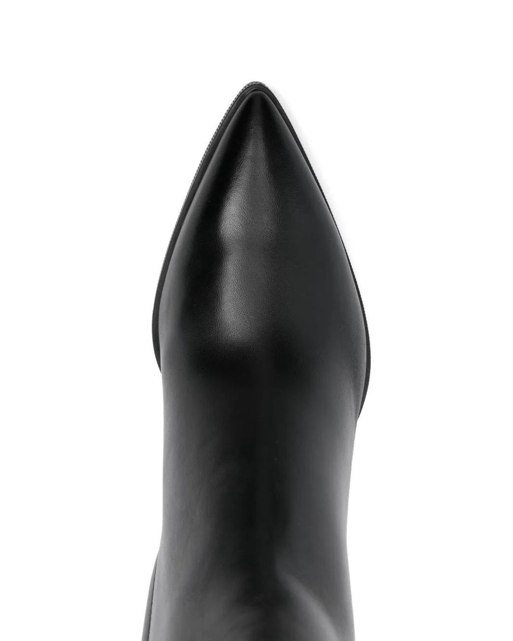 Santoni Black 70Mm Buckle-Detail Pointed-Toe Boots