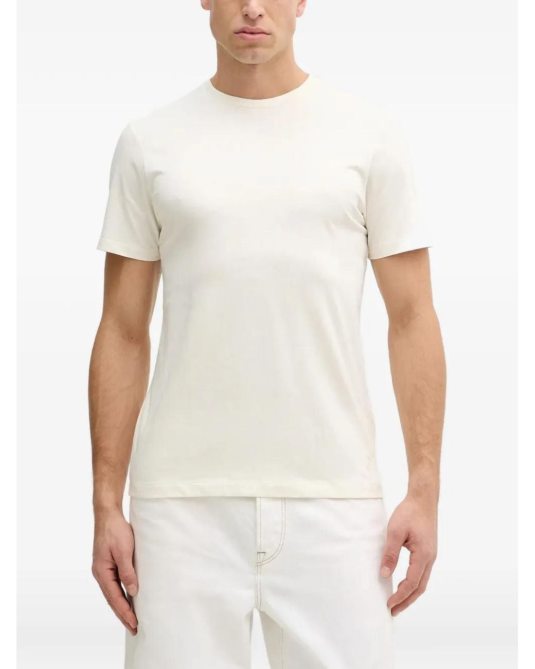 Hackett White Logo-Embroidered T-Shirt for men
