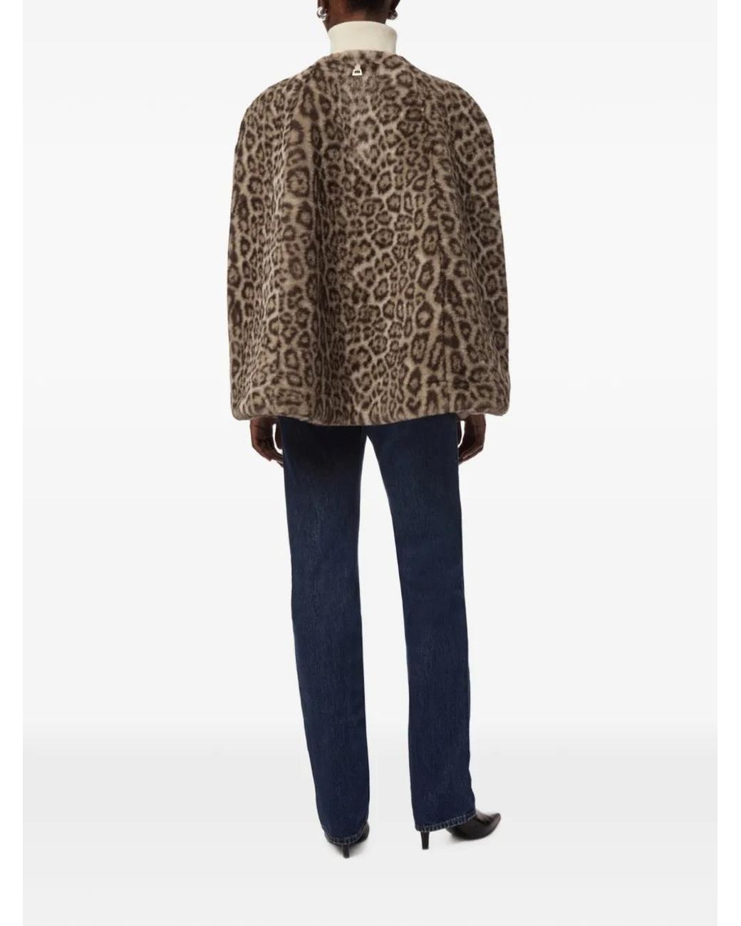 Apparis Brown Sloane Leopard-Print Cape