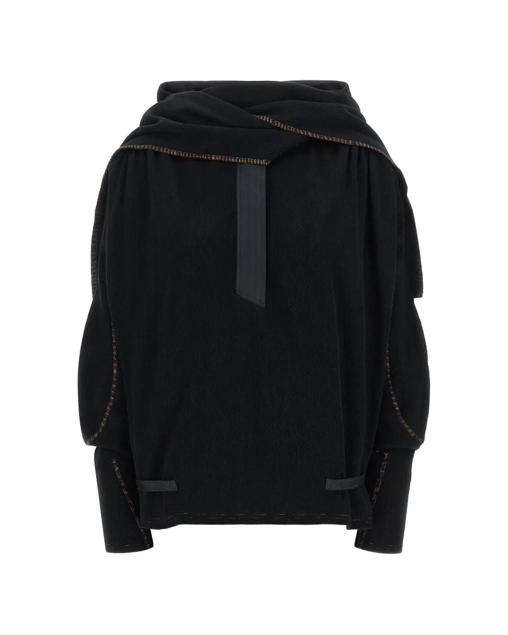 Kiko Kostadinov Black Petrel Draped Sweater