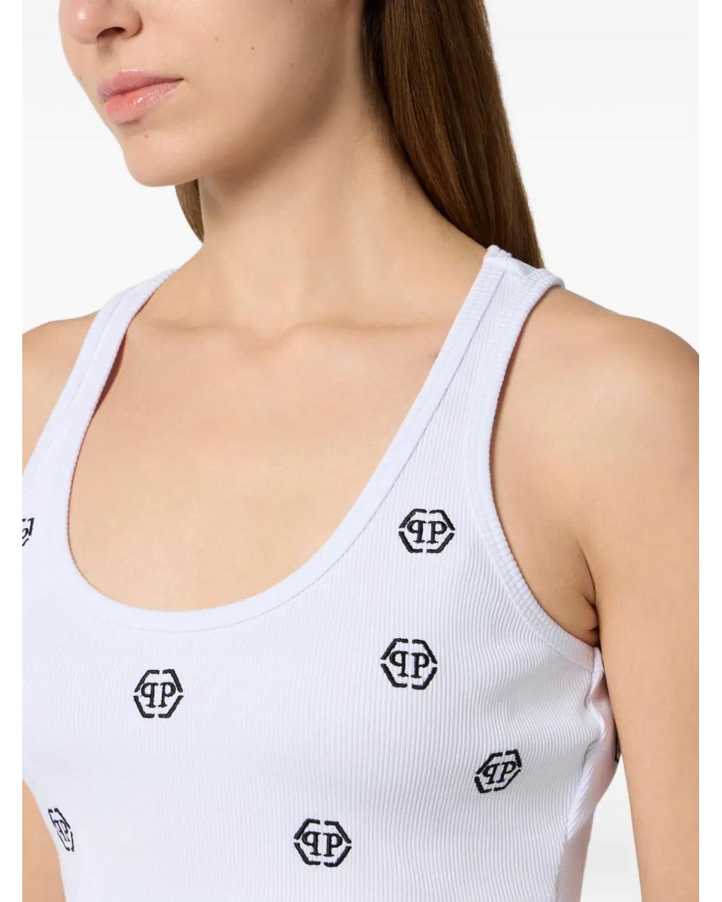 Top A Coste di Philipp Plein in White