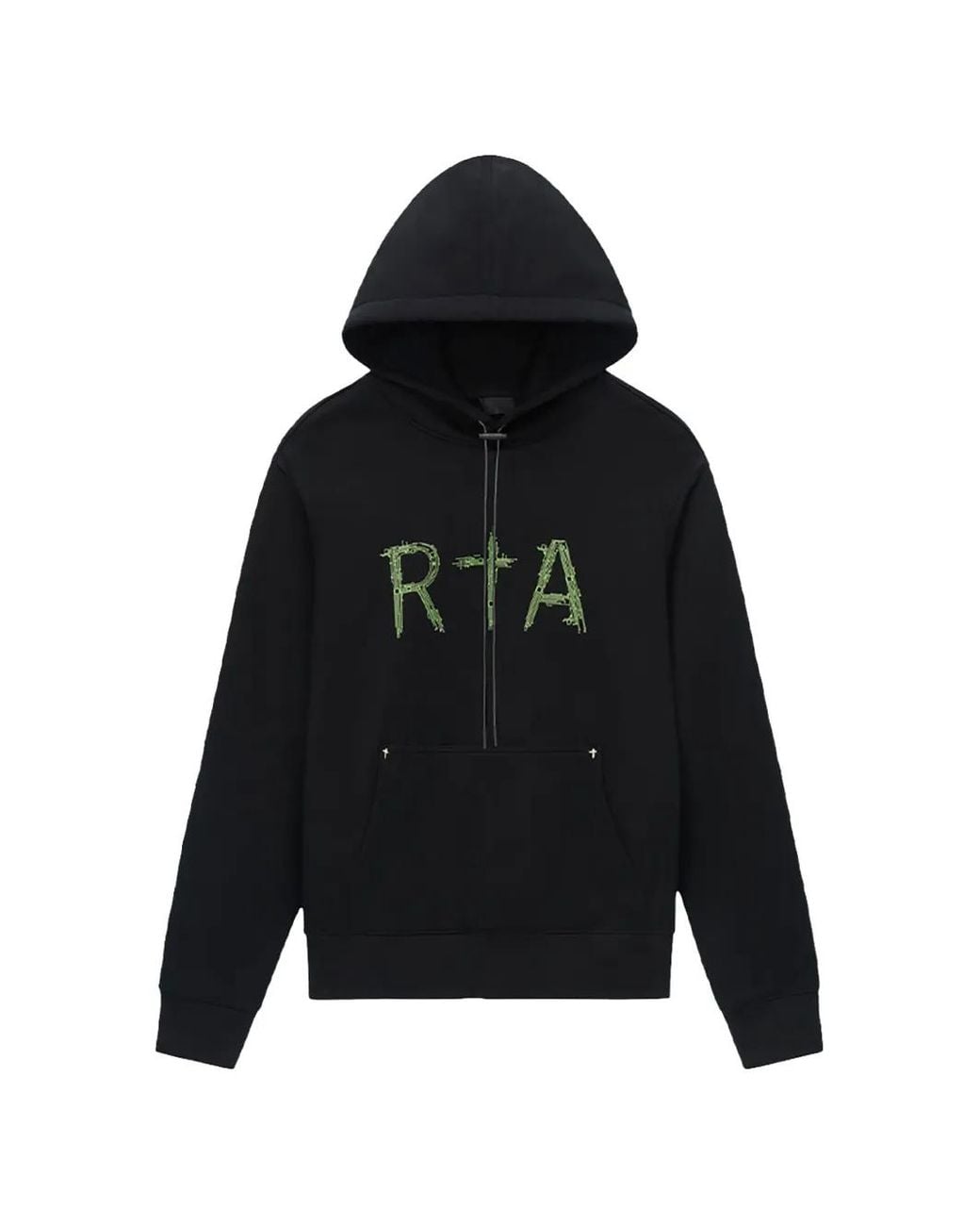 RTA Black Dion Logo-Print Hoodie for men