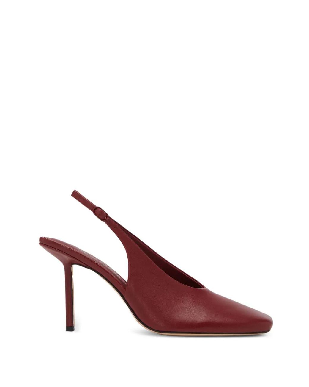 STUDIO AMELIA Red Sierra Square-Toe Slingback Pumps