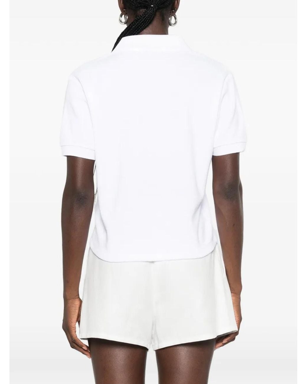 Sporty & Rich White April Logo-Embroidered T-Shirt