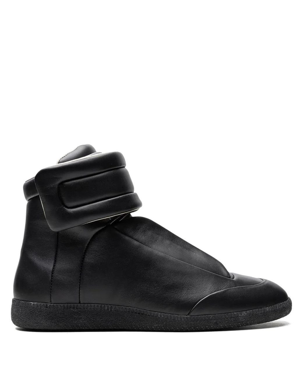 スニーカー Maison Margiela Black Leather Climber Sneakers Maison Margiela Climber high-top Leather Sneakers | Black