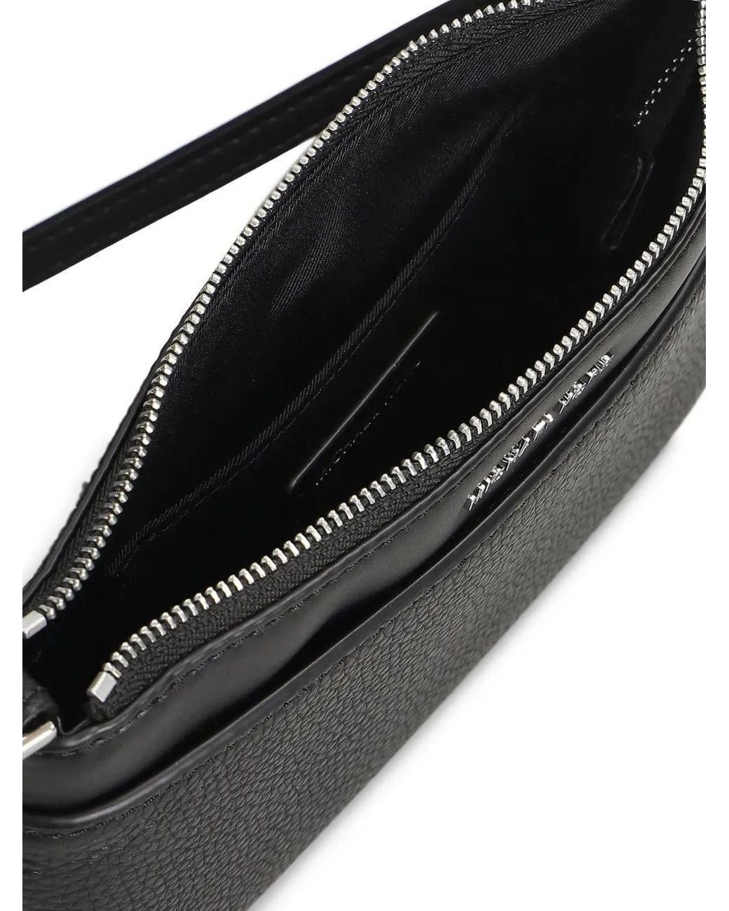 Michael Kors Black Jet Set Pebbled-Leather Shoulder Bag