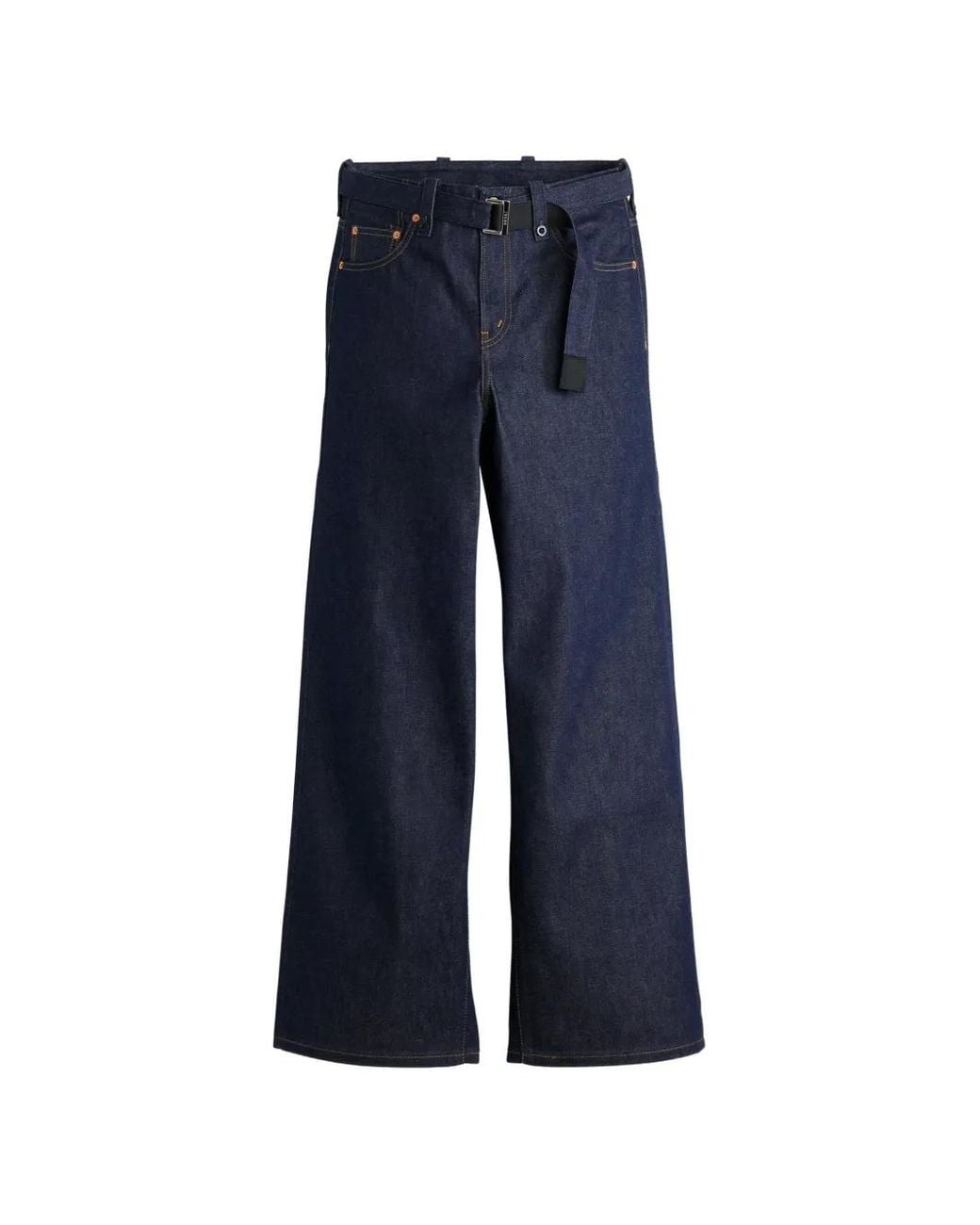 Sacai Blue X Levi's Belted Wide-Leg Jeans