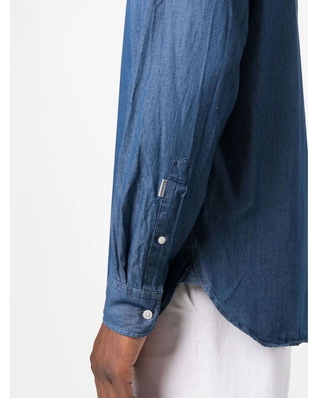 Woolrich Blue Classic Shirt Clothing for men