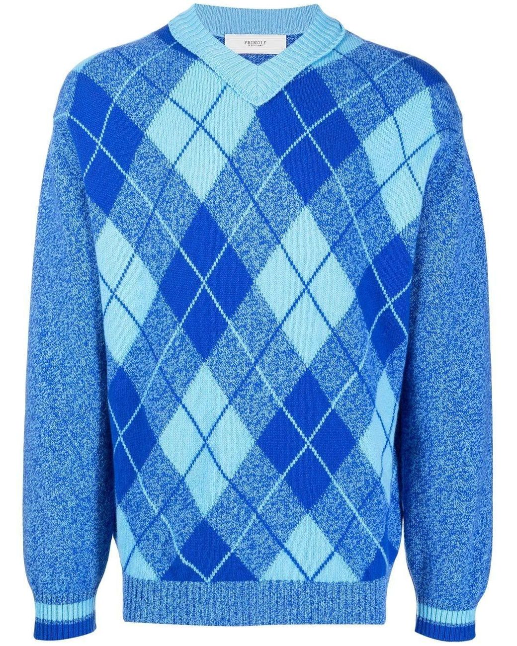 Scotland Argyle-pattern V-neck Jumper 