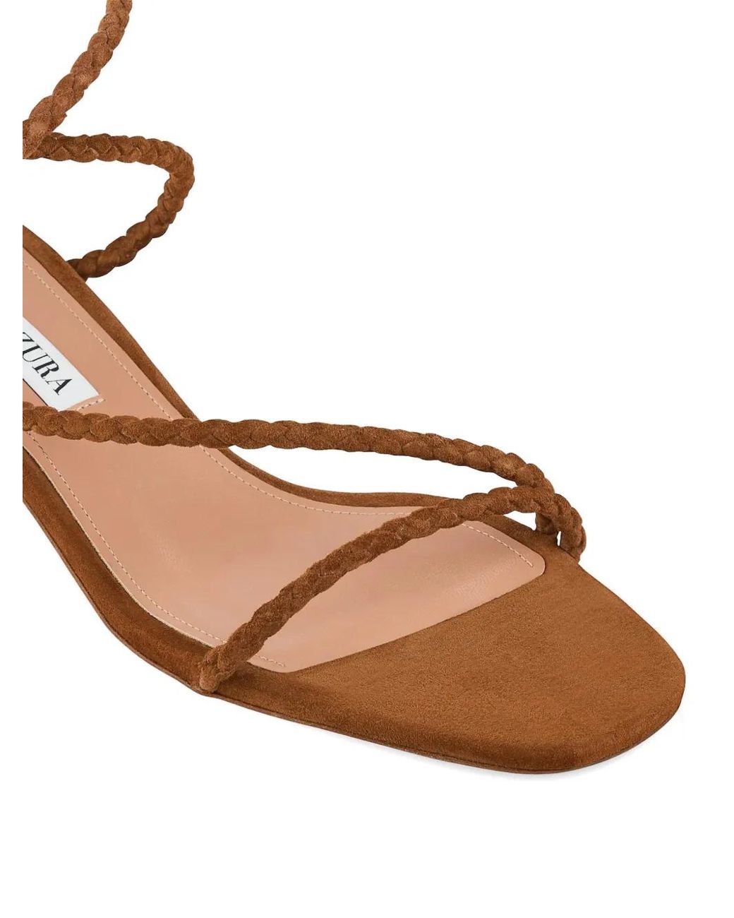 Aquazzura Brown Luca Strap Sandals