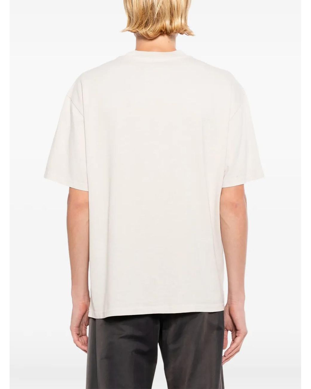 Melt White Graphic-Print Cotton T-Shirt for men