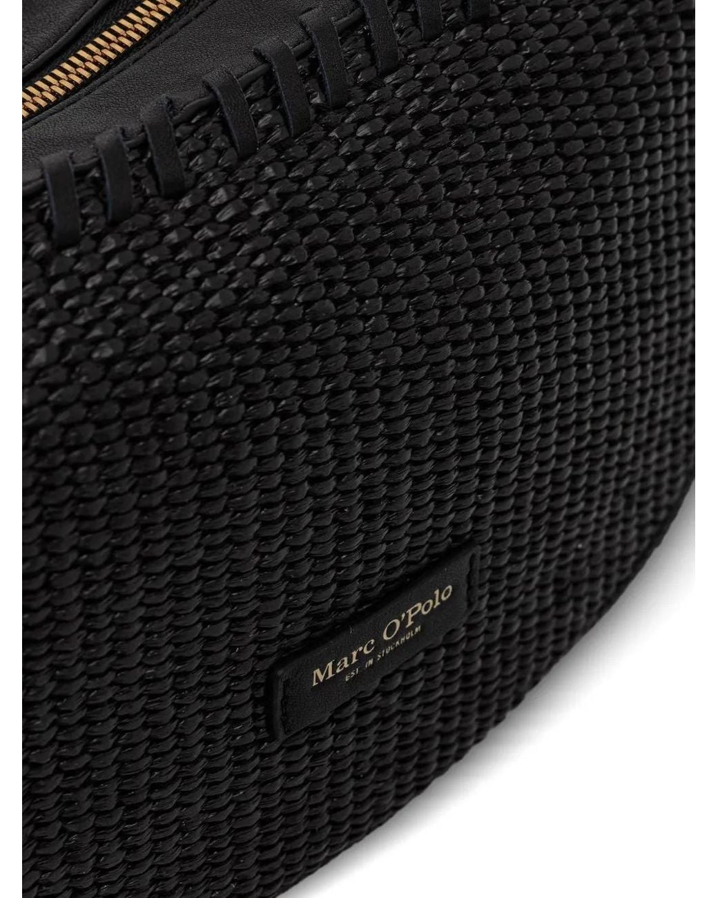 Marc O' Polo Black Woven Shoulder Bag