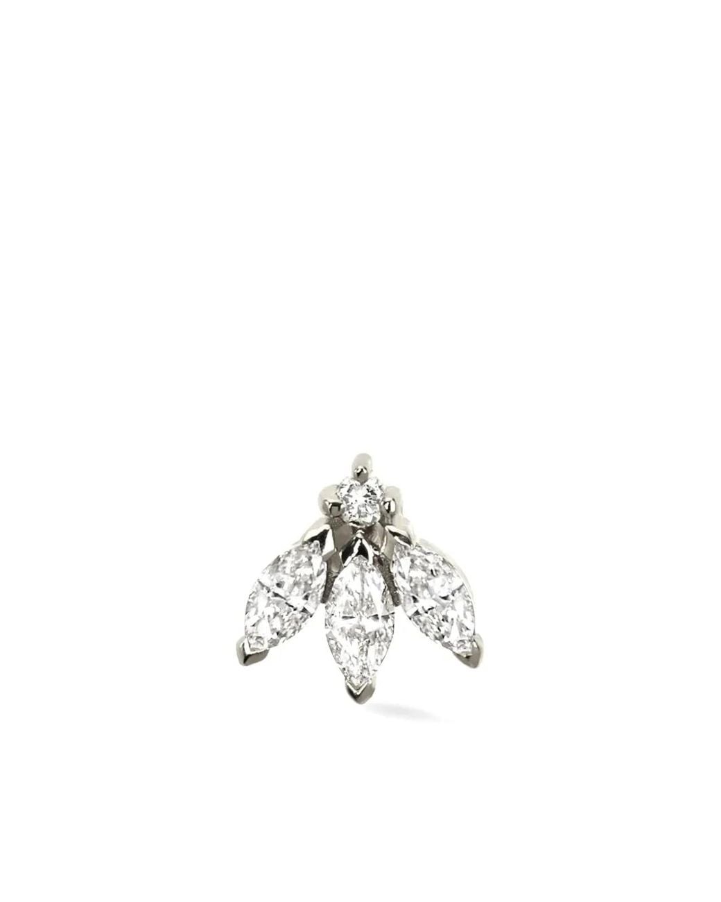 Lark & Berry White 14Kt Veto Blossom Diamond Stud Earring
