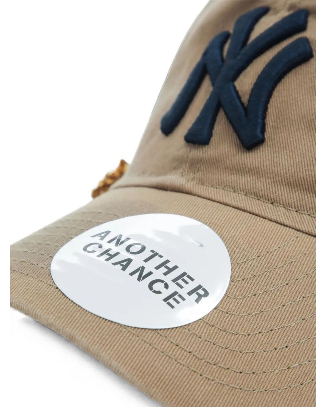 ANOTHER CHANCE Natural Embellished Logo-Embroidered Baseball Cap for men