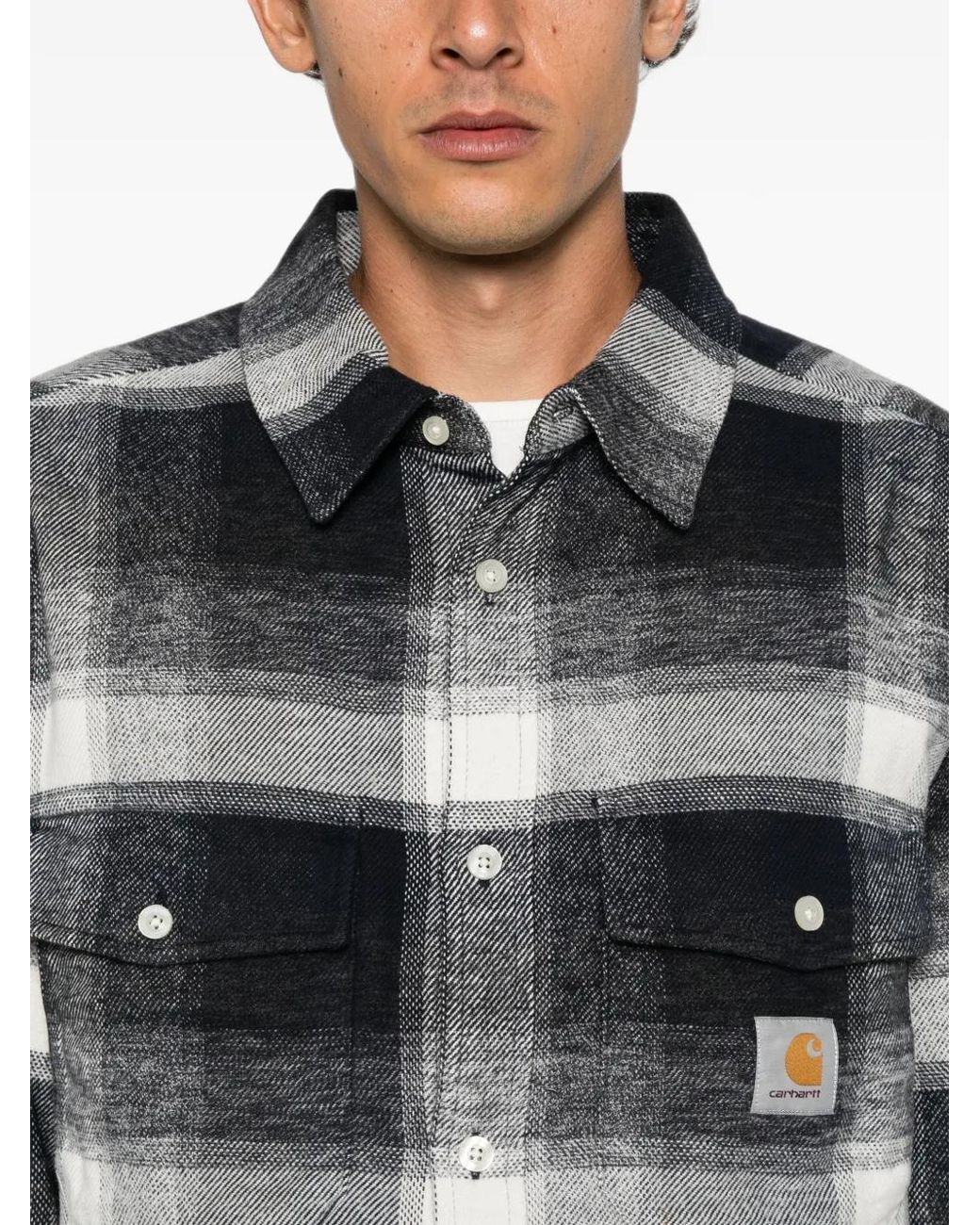 Carhartt Black Checked Cotton Shirt for men