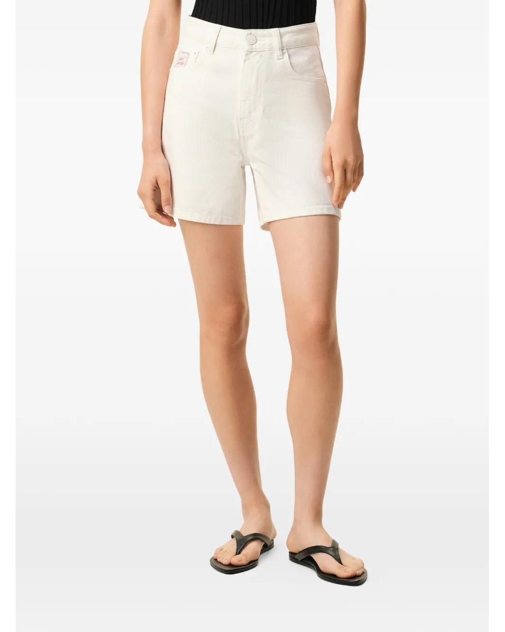 AMI Natural Cotton Shorts With Heritage Label