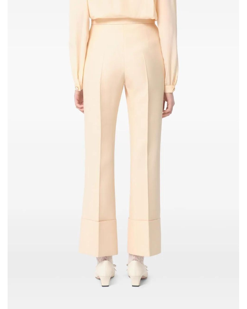Valentino Garavani Natural Crepe Couture Trousers