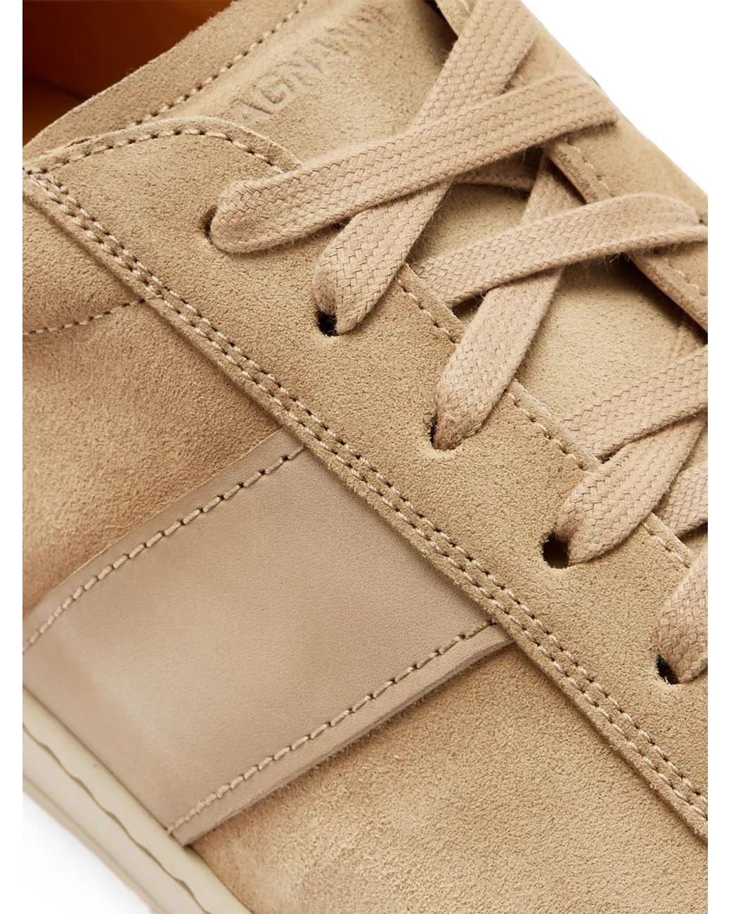 Magnanni Shoes Natural Baskets En Daim À Empiècements for men