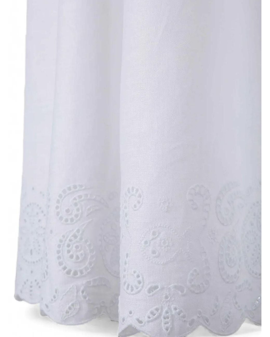 Staud White Broderie-Anglaise Halterneck Dress