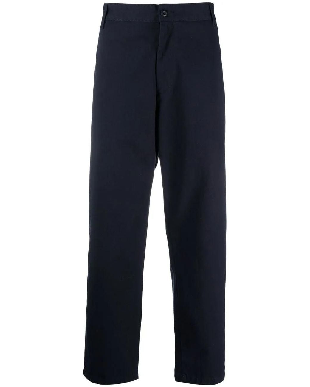Carhartt Blue Logo-Patch Wide-Leg Trousers for men