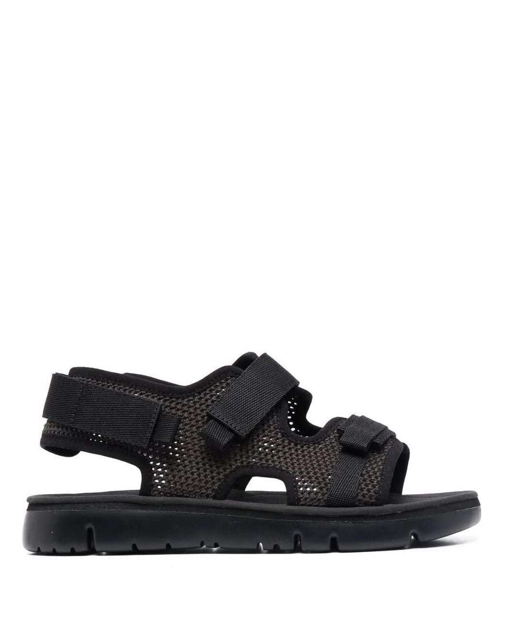 Camper Black Oruga Flat Sandals