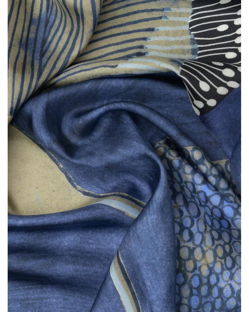 Elizabetta Blue Cristina Floral-Print Scarf